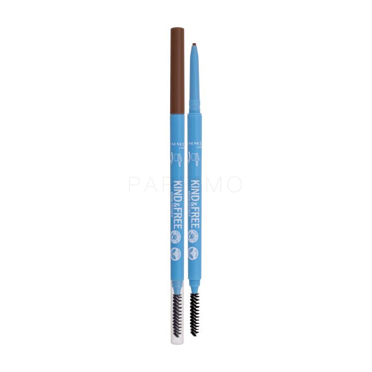 Rimmel London Kind &amp; Free Brow Definer Creion pentru femei 0,09 g Nuanţă 003 Warm Brown