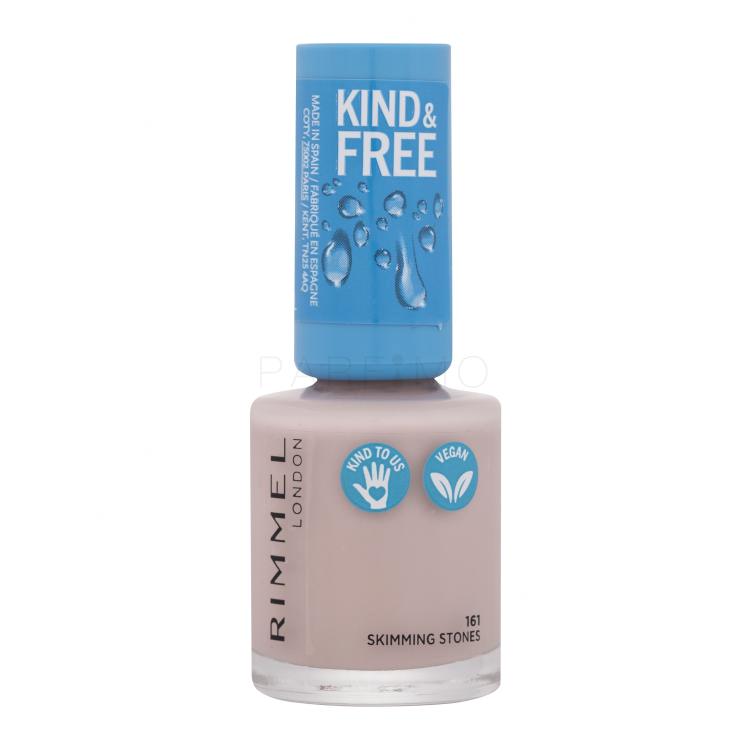 Rimmel London Kind &amp; Free Lac de unghii pentru femei 8 ml Nuanţă 161 Skimming Stones