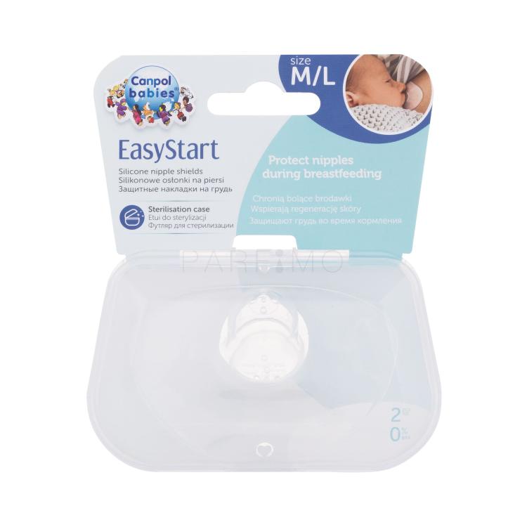 Canpol babies Easy Start Silicone Nipple Shields M/L Inserții pentru sutien pentru femei 2 buc