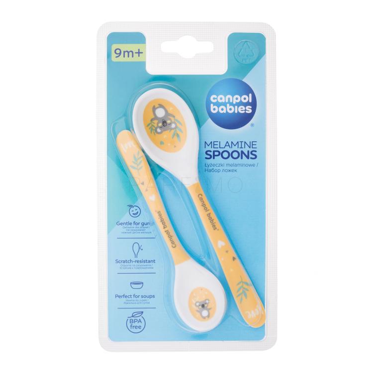 Canpol babies Exotic Animals Melamine Spoons 9m+ Yellow Veselă pentru copii 2 buc