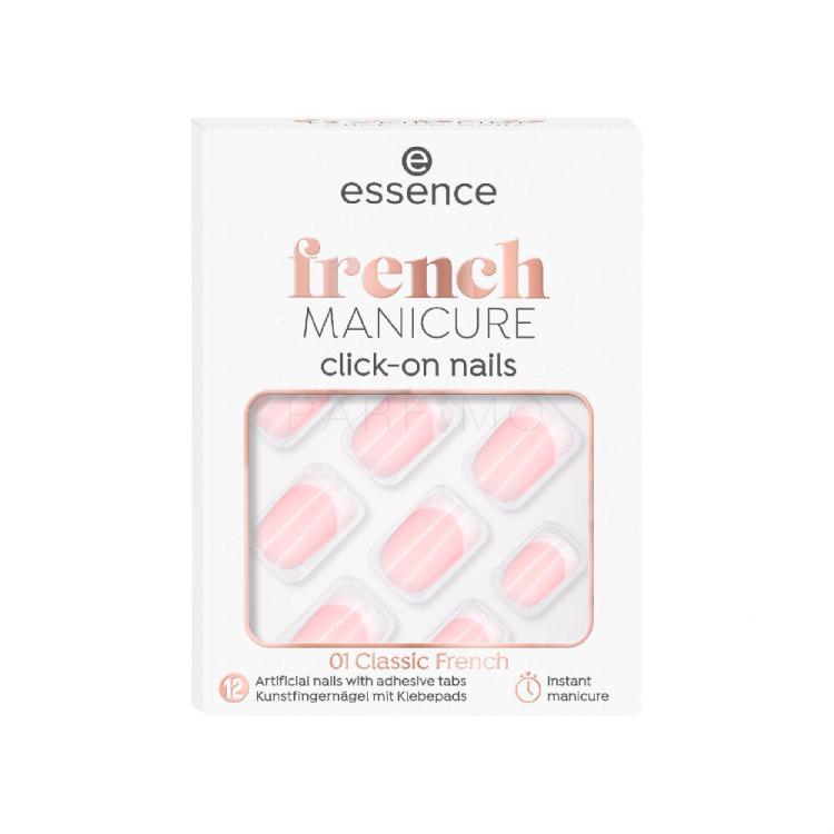 Essence French Manicure Click &amp; Go Nails Unghii artificiale pentru femei Nuanţă 01 Classic French Set