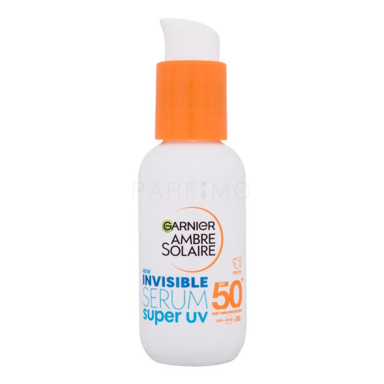 Garnier Ambre Solaire Super UV Invisible Serum SPF50+ Pentru ten 30 ml Cutie cu defect