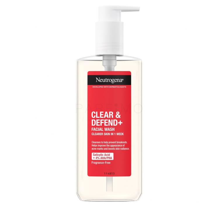 Neutrogena Clear &amp; Defend+ Facial Wash Gel demachiant 200 ml