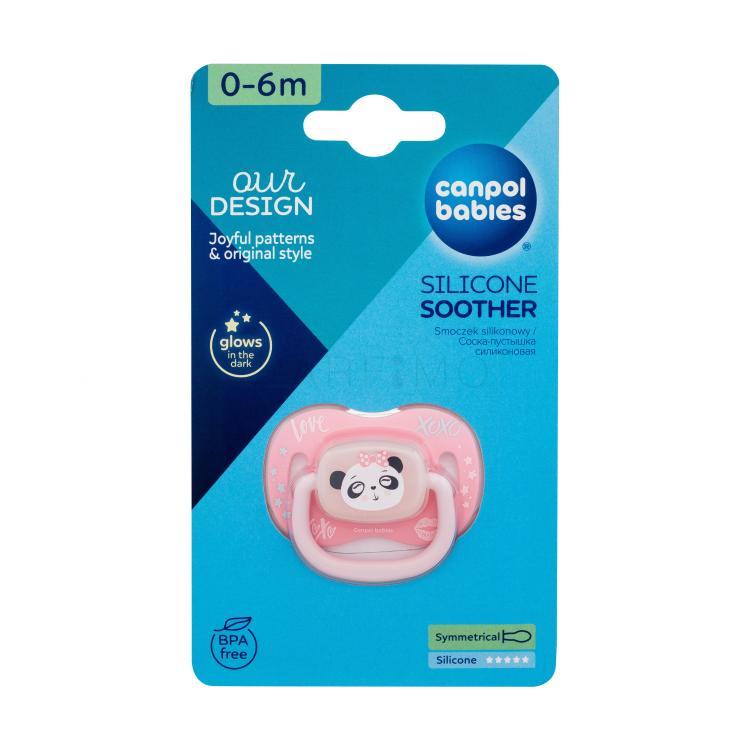 Canpol babies Exotic Animals Silicone Soother Panda 0-6m Suzete pentru copii 1 buc