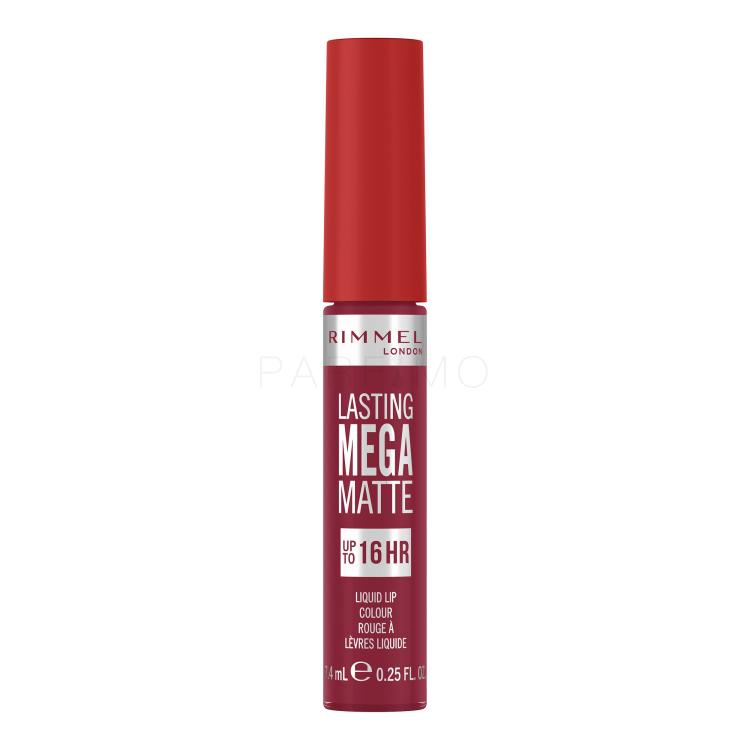 Rimmel London Lasting Mega Matte Liquid Lip Colour Ruj de buze pentru femei 7,4 ml Nuanţă Ruby Passion