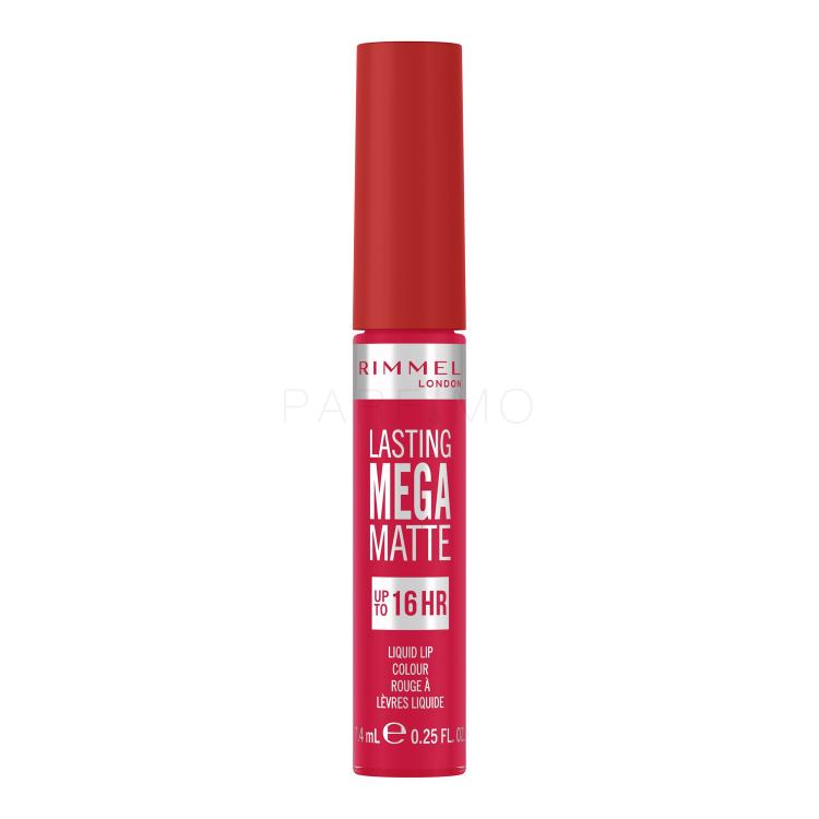 Rimmel London Lasting Mega Matte Liquid Lip Colour Ruj de buze pentru femei 7,4 ml Nuanţă Fuchsia Flush