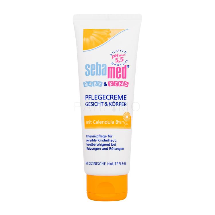 SebaMed Baby Care Cream Face &amp; Body With Calendula Cremă de corp pentru copii 75 ml