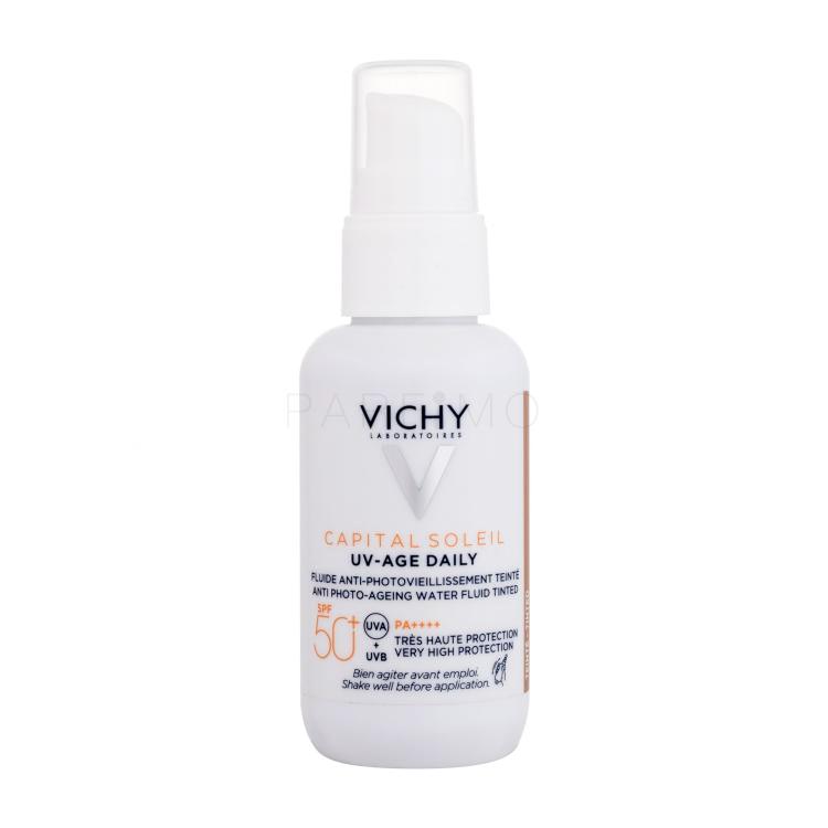 Vichy Capital Soleil UV-Age Daily Anti Photo-Ageing Water Fluid SPF50+ Tinted Pentru ten pentru femei 40 ml