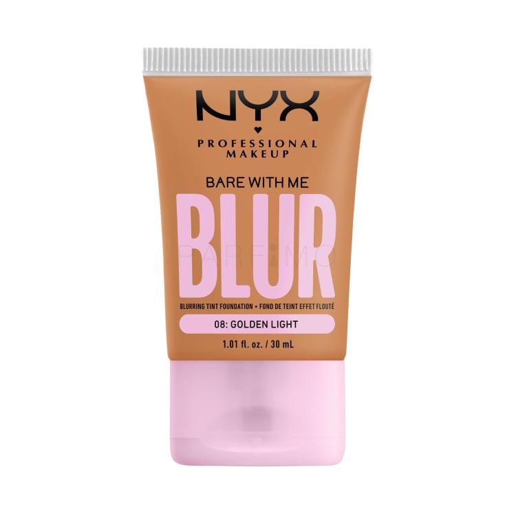 NYX Professional Makeup Bare With Me Blur Tint Foundation Fond de ten pentru femei 30 ml Nuanţă 08 Golden Light