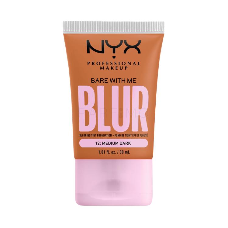 NYX Professional Makeup Bare With Me Blur Tint Foundation Fond de ten pentru femei 30 ml Nuanţă 12 Medium Dark