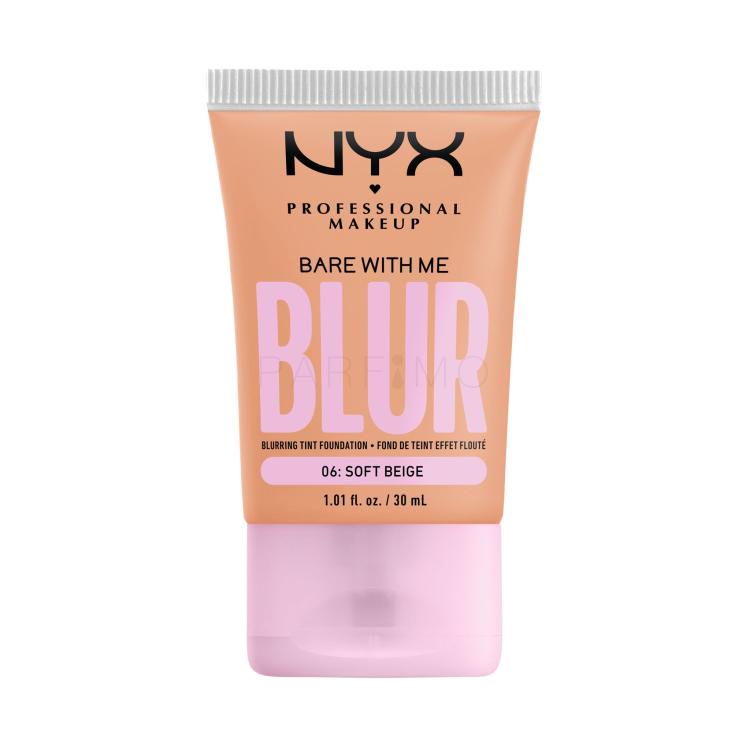 NYX Professional Makeup Bare With Me Blur Tint Foundation Fond de ten pentru femei 30 ml Nuanţă 06 Soft Beige