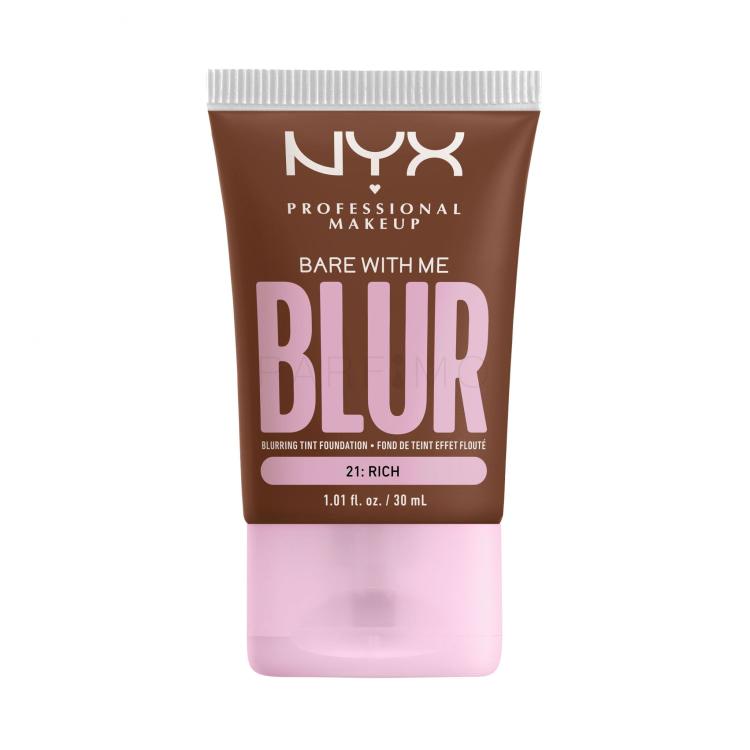 NYX Professional Makeup Bare With Me Blur Tint Foundation Fond de ten pentru femei 30 ml Nuanţă 21 Rich