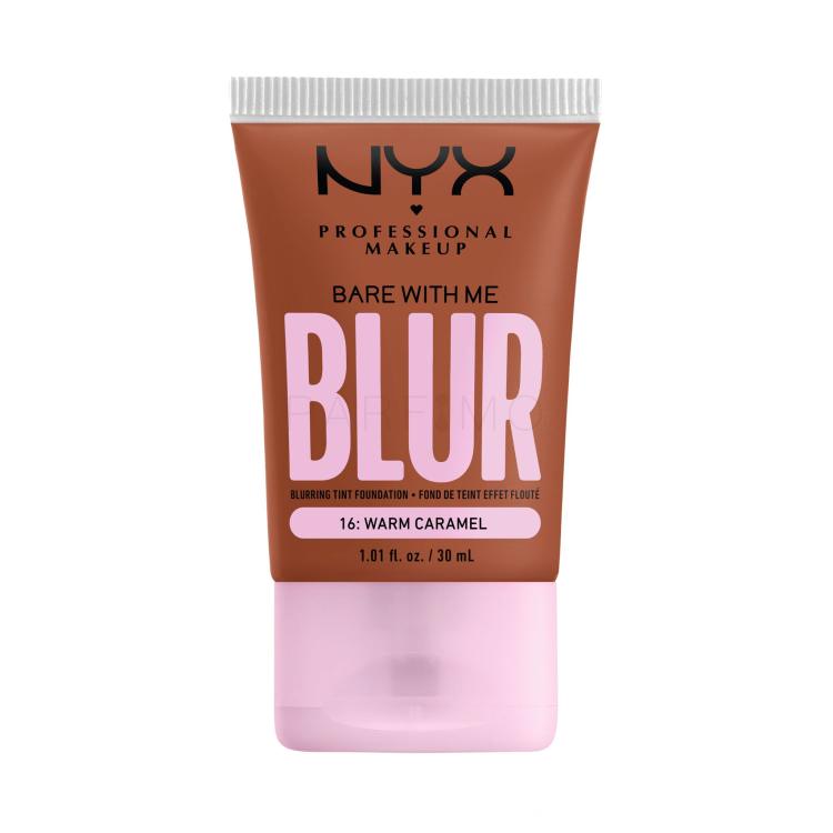 NYX Professional Makeup Bare With Me Blur Tint Foundation Fond de ten pentru femei 30 ml Nuanţă 16 Warm Caramel