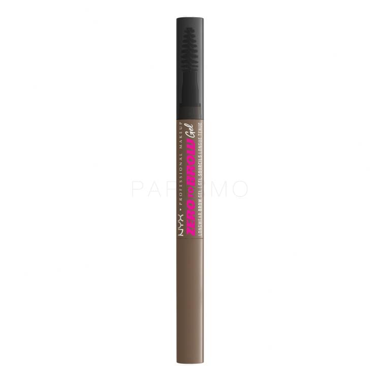 NYX Professional Makeup Zero To Brow Gel și ceară pentru femei 2 ml Nuanţă 05 Ash Brown