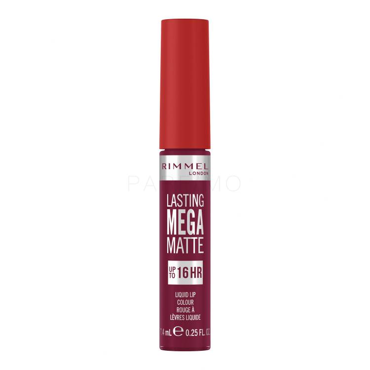 Rimmel London Lasting Mega Matte Liquid Lip Colour Ruj de buze pentru femei 7,4 ml Nuanţă Rock Me Purple