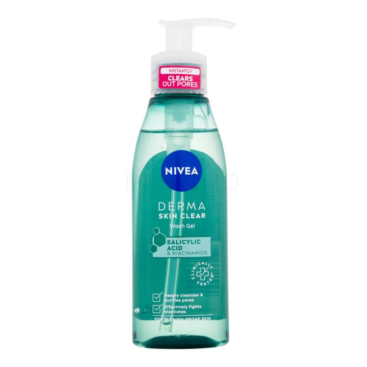 Nivea Derma Skin Clear Wash Gel Gel demachiant pentru femei 150 ml