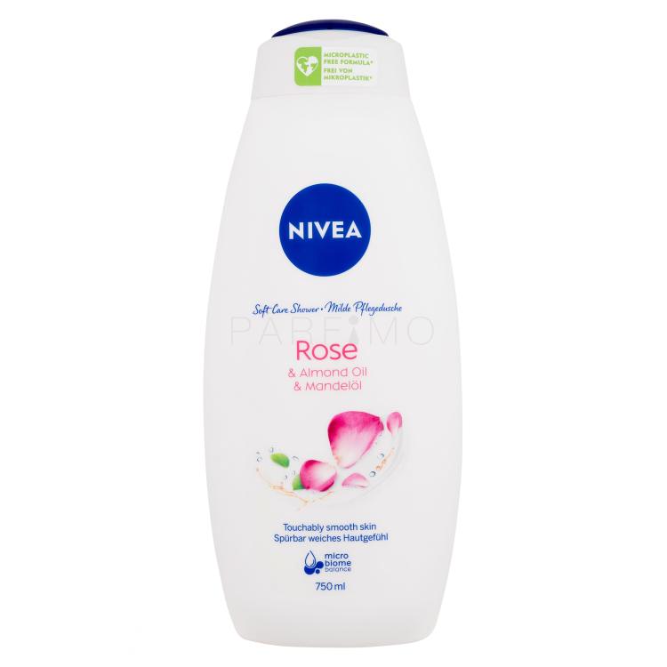 Nivea Rose &amp; Almond Oil Gel de duș pentru femei 750 ml