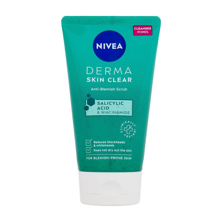 Nivea Derma Skin Clear Anti-Blemish Scrub Peeling pentru femei 150 ml