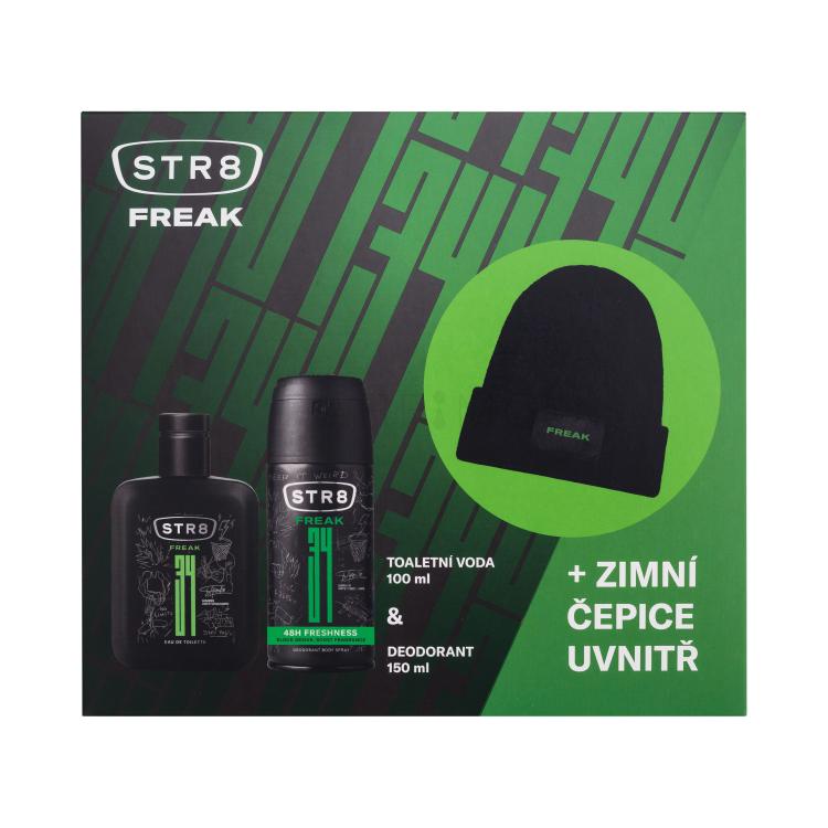 STR8 FREAK Set cadou Apă de toaletă 100 ml + deodorant 150 ml + caciula de iarnă