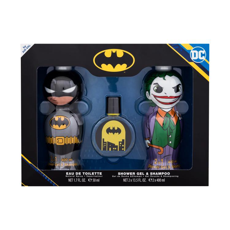 DC Comics Batman &amp; Joker Set Set cadou Apă de toaletă Batman 50 ml + gel de duș Batman 400 ml + gel de duș Joker 400 ml