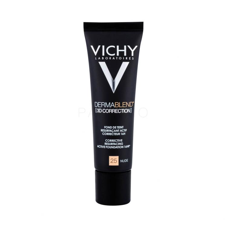 Vichy Dermablend™ 3D Antiwrinkle &amp; Firming Day Cream SPF25 Fond de ten pentru femei 30 ml Nuanţă 25 Nude Cutie cu defect