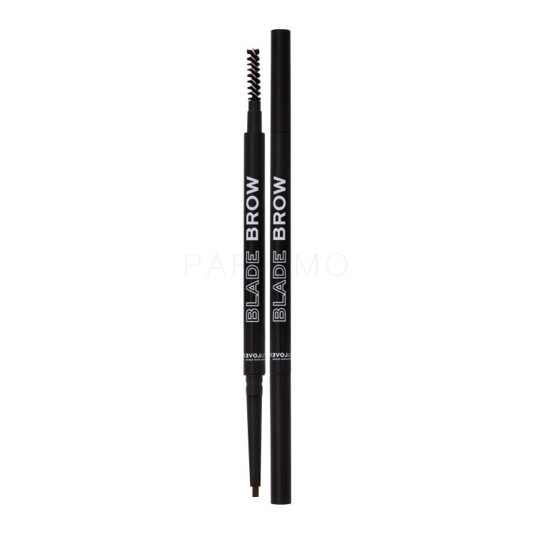 Revolution Relove Blade Brow Creion pentru femei 0,1 g Nuanţă Dark Brown Cutie cu defect