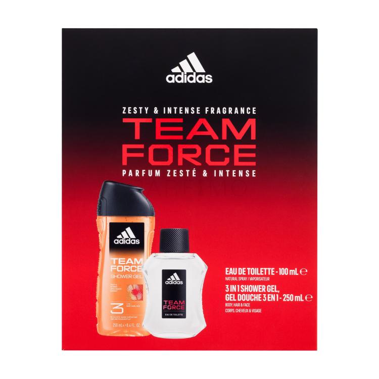 Adidas Team Force Set cadou Apă de toaletă 100 ml + gel de duș 250 ml