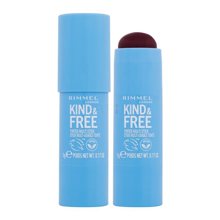 Rimmel London Kind &amp; Free Tinted Multi Stick Fard de obraz pentru femei 5 g Nuanţă 005 Berry Sweet