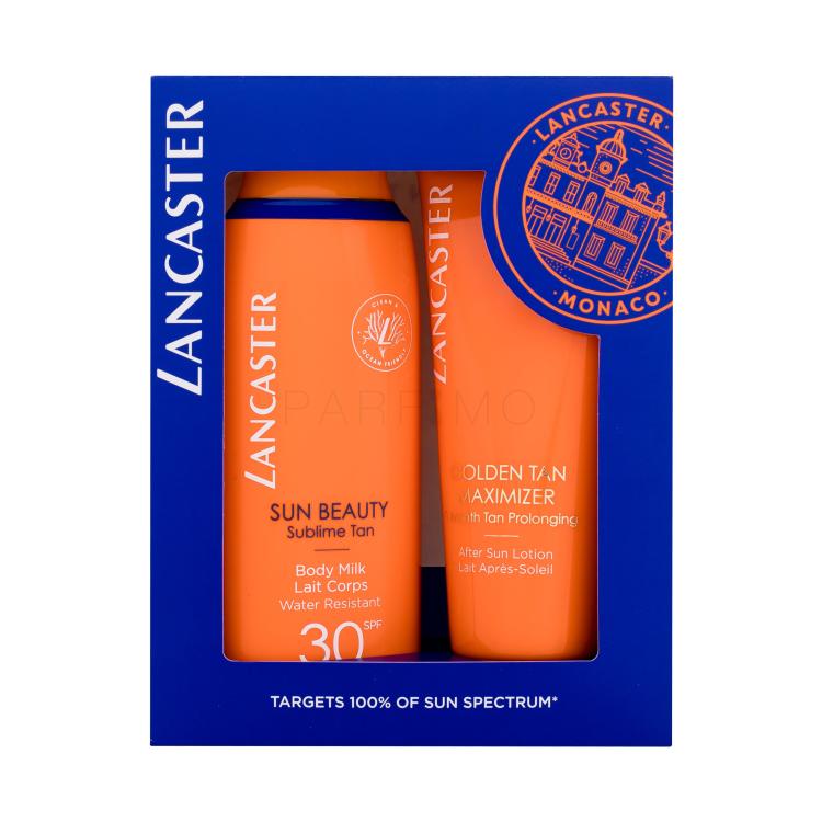 Lancaster Sun Beauty Body Milk SPF30 Set cadou Lotiune pentru bronzare Sun Beauty Sublime Tan Body Milk SPF30 175 ml + lotiune dupa bronzat Golden Tan Maximizer After Sun Lotion 125 ml