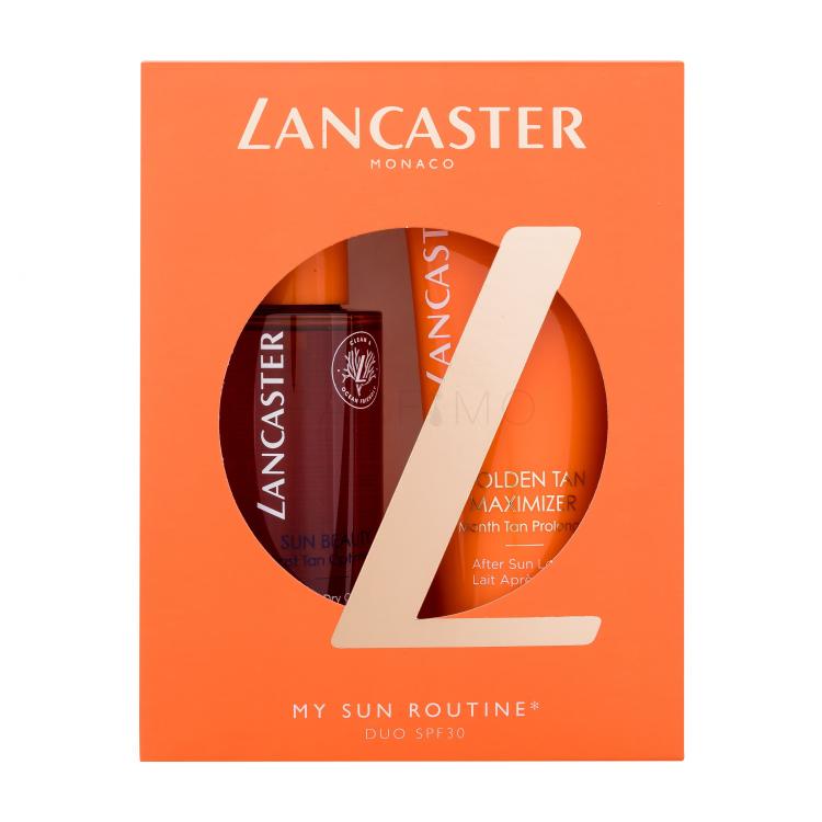 Lancaster Sun Beauty My Sun Routine Set cadou Lotiune pentru bronzare Sun Beauty Satin Dry Oil SPF30 150 ml + lotiune dupa bronzat Golden Tan Maximizer After Sun Lotion 125 ml