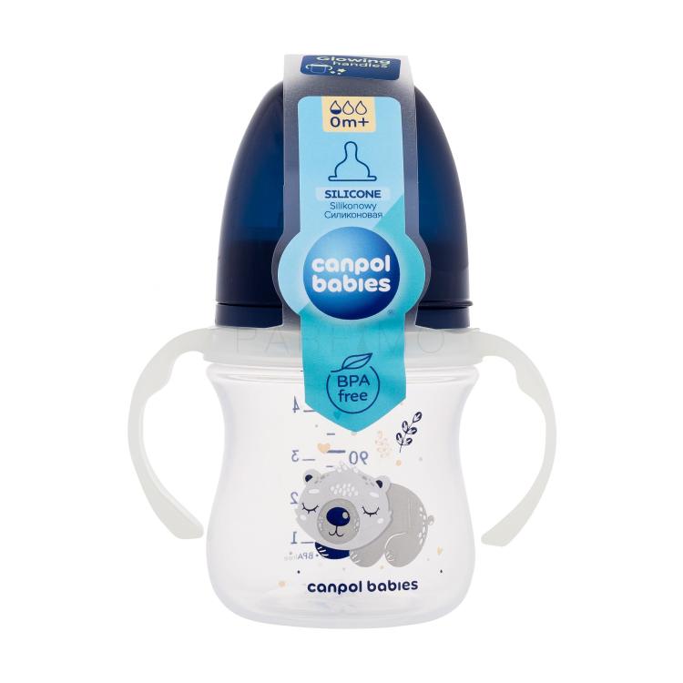 Canpol babies Sleepy Koala Easy Start Anti-Colic Bottle Blue 0m+ Biberoane pentru copii 120 ml