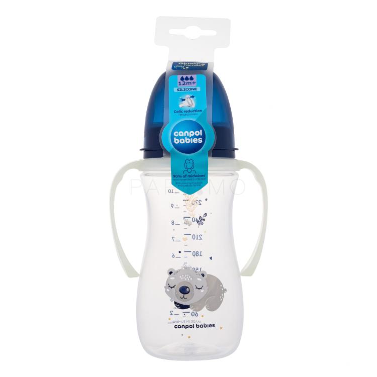 Canpol babies Sleepy Koala Easy Start Anti-Colic Bottle Blue 12m+ Biberoane pentru copii 300 ml