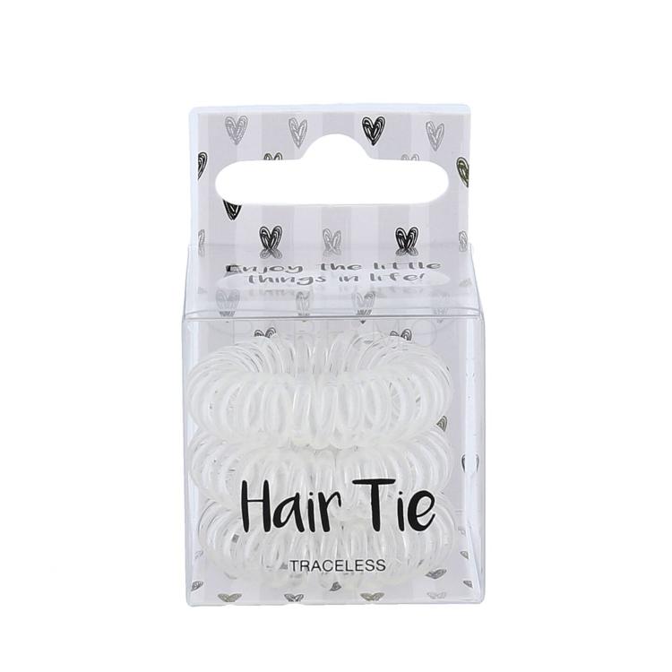2K Hair Tie 2 Elastice de păr pentru femei 3 buc Odstín Clear