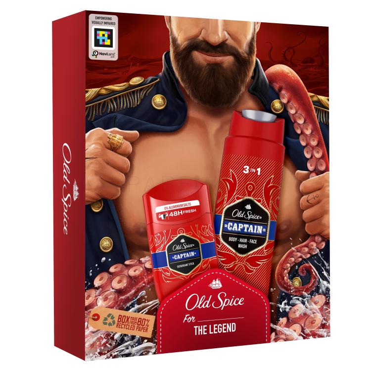 Old Spice Captain Set cadou Deostick 50 ml + gel de duș 3în1 250 ml