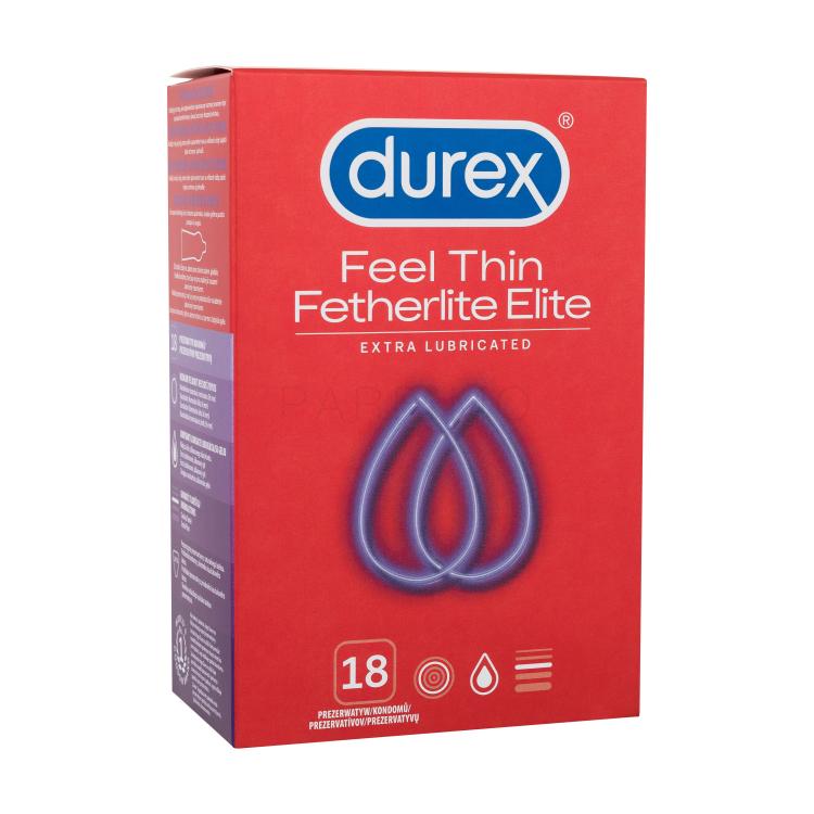 Durex Feel Thin Extra Lubricated Prezervative pentru bărbați Set