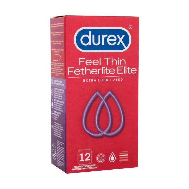 Durex Feel Thin Extra Lubricated Prezervative pentru bărbați Set