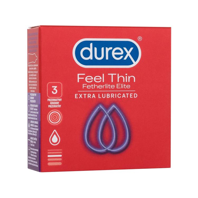 Durex Feel Thin Extra Lubricated Prezervative pentru bărbați Set