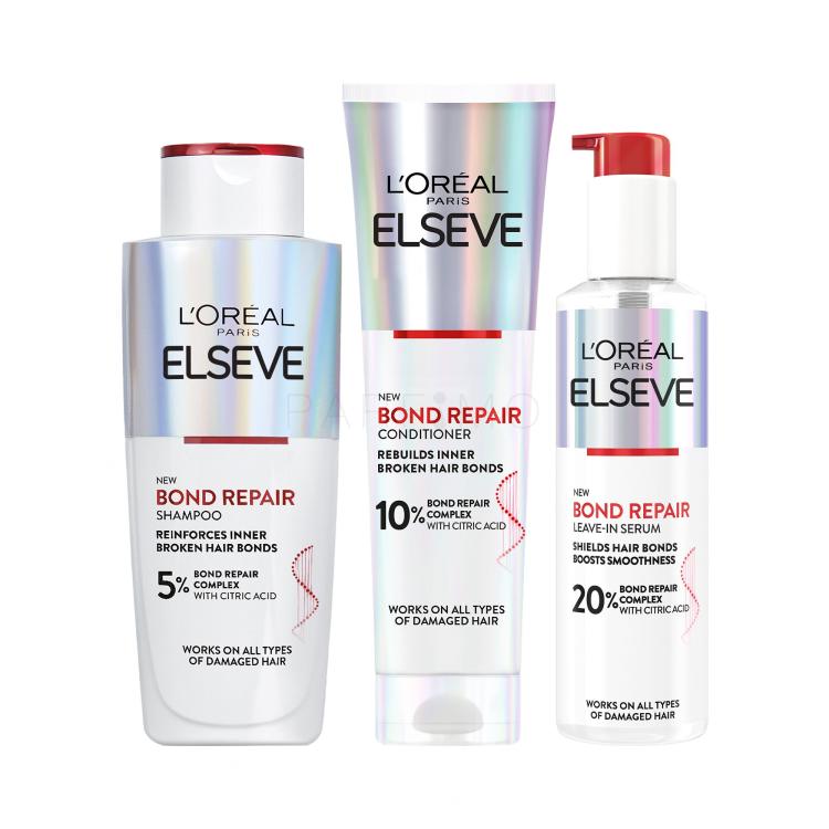 Set Tratament de păr L&#039;Oréal Paris Elseve Bond Repair Leave-In Serum + Șampon L&#039;Oréal Paris Elseve Bond Repair Shampoo + Balsam de păr L&#039;Oréal Paris Elseve Bond Repair Conditioner