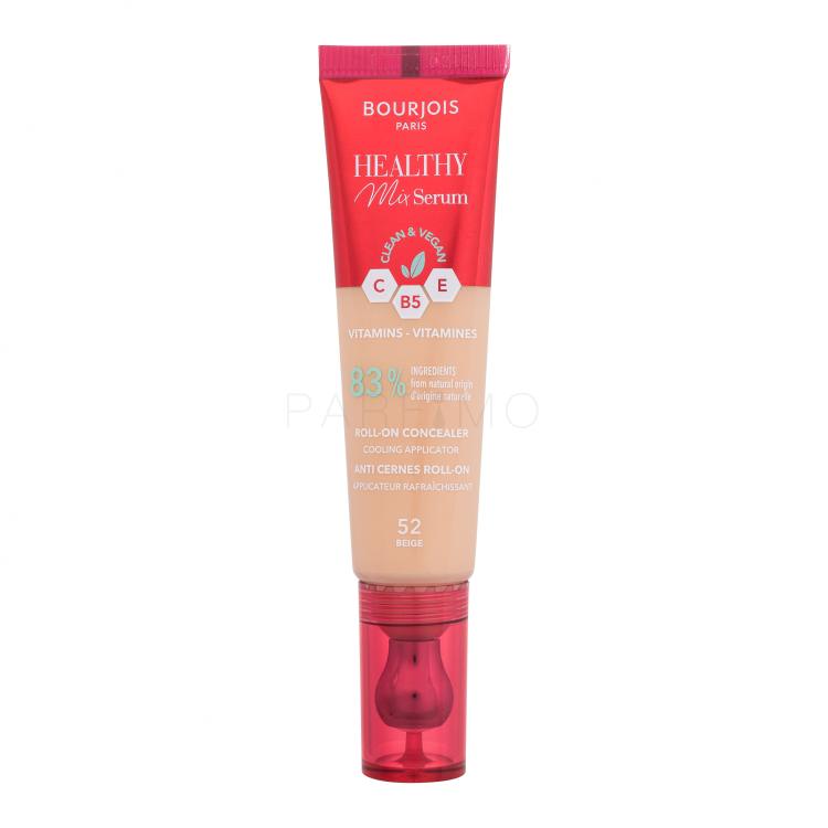 BOURJOIS Paris Healthy Mix Serum Clean &amp; Vegan Roll-on Concealer Anticearcăn pentru femei 13 ml Nuanţă 52 Beige