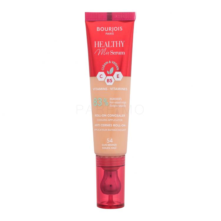 BOURJOIS Paris Healthy Mix Serum Clean &amp; Vegan Roll-on Concealer Anticearcăn pentru femei 13 ml Nuanţă 54 Sun Bronze