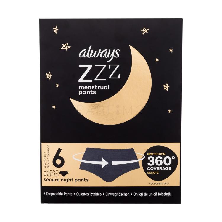 Always Zzz Menstrual Pants Chiloți menstruali pentru femei Set