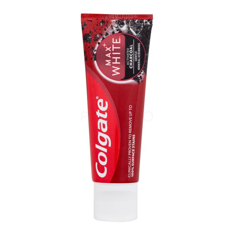 Colgate Max White Activated Charcoal Pastă de dinți 75 ml Cutie cu defect