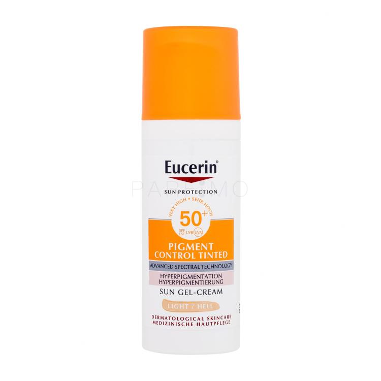 Eucerin Sun Protection Pigment Control Tinted Gel-Cream SPF50+ Pentru ten pentru femei 50 ml Nuanţă Light