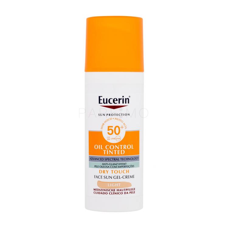 Eucerin Sun Oil Control Tinted Dry Touch Sun Gel-Cream SPF50+ Pentru ten 50 ml Nuanţă Light