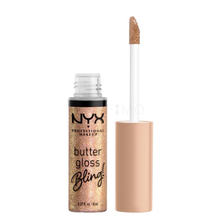 NYX Professional Makeup Butter Gloss Bling Luciu de buze pentru femei 8 ml Nuanţă 01 Bring The Bling