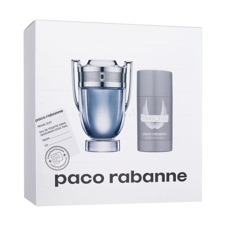 Paco Rabanne Invictus SET1 Set cadou Apă de toaletă 100 ml + deostick 75 ml