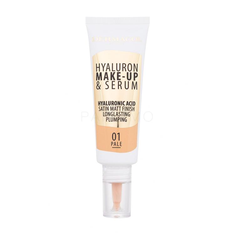 Dermacol Hyaluron Make-Up &amp; Serum Fond de ten pentru femei 25 g Nuanţă 01 Pale