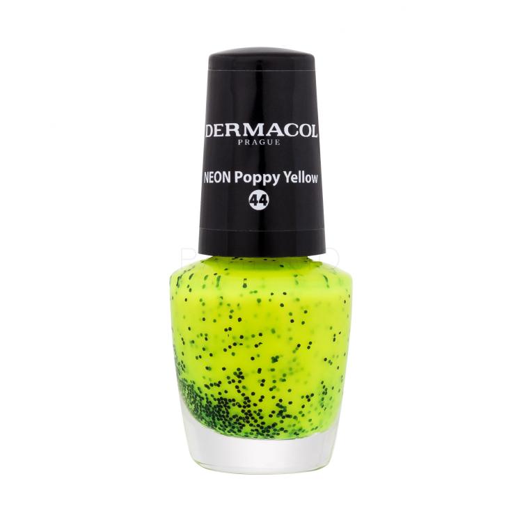 Dermacol Neon Lac de unghii pentru femei 5 ml Nuanţă 44 Poppy Yellow