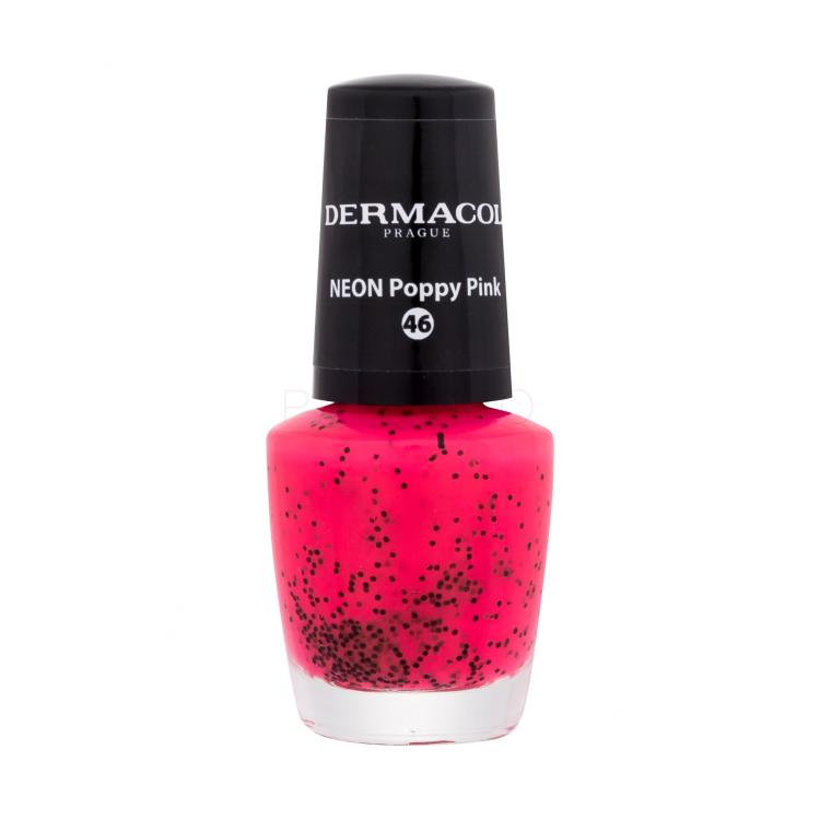 Dermacol Neon Lac de unghii pentru femei 5 ml Nuanţă 46 Poppy Pink