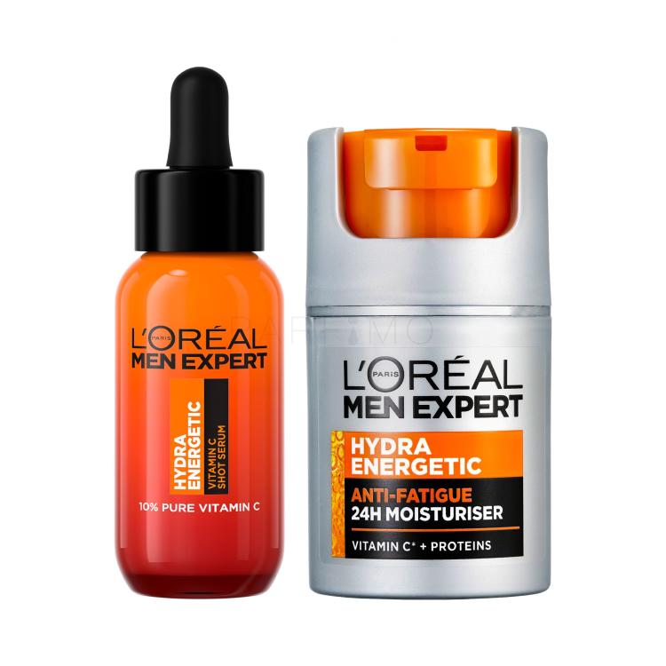 Set Ser facial L&#039;Oréal Paris Men Expert Hydra Energetic Vitamin C Shot Serum + Cremă de zi L&#039;Oréal Paris Men Expert Hydra Energetic